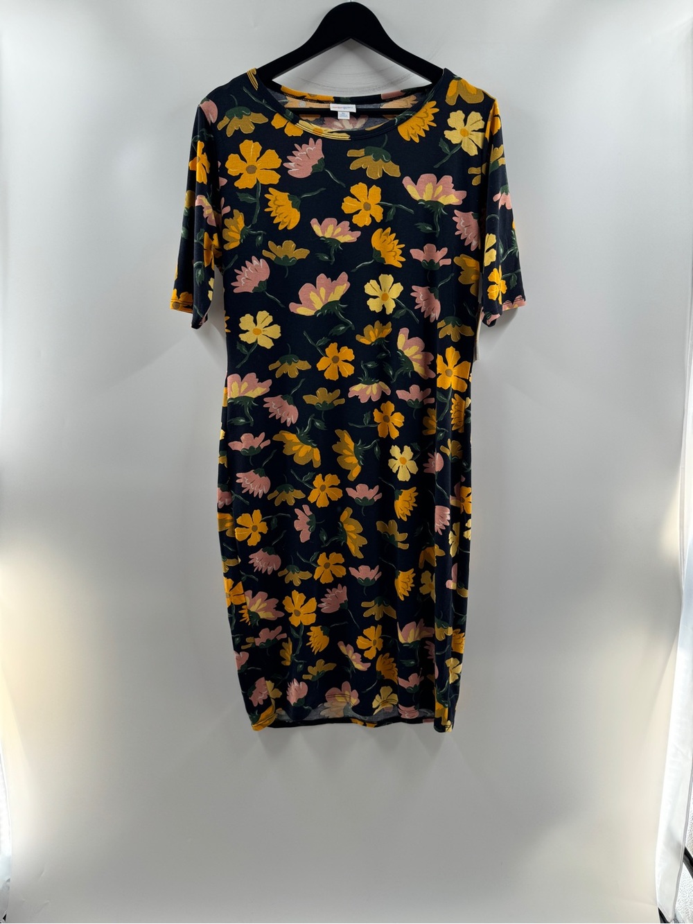 🧸 LuLaRoe Julia Navy Floral Midi Dress – Women's XL NWT